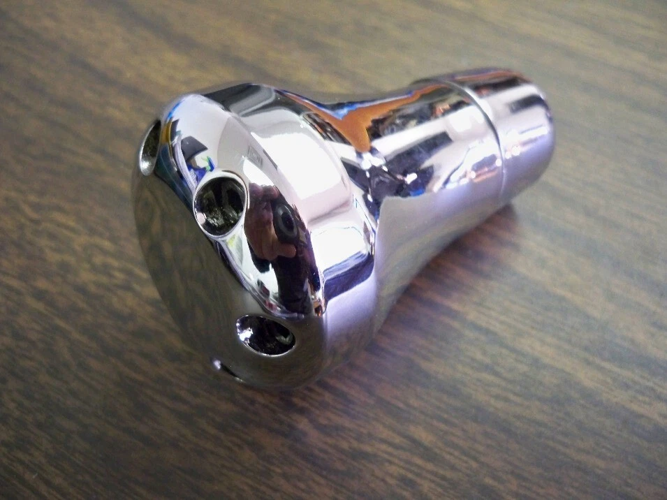 Perilla de cambio Universal Civic Accord Cavalier cromada negra aluminio fundido pesado Foto 2 de 4