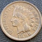 1896 Indian Head Cent 1c Higher Grade VF #29823
