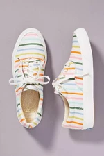 Anthro Keds x Rifle Paper Co. Anchor Happy Stripe Cream Multi Stripe Sneaker 8.5