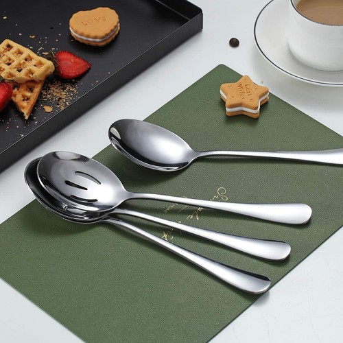 Mirror Polished Stainless Steel Serving Utensils - 4-Piece Set, Lead-Free - Picture 6 of 10