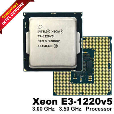Intel CPU Xeon E3-1220 v5 3.0GHz 8MB Cache Socket LGA1151 SR2LG W5G6G