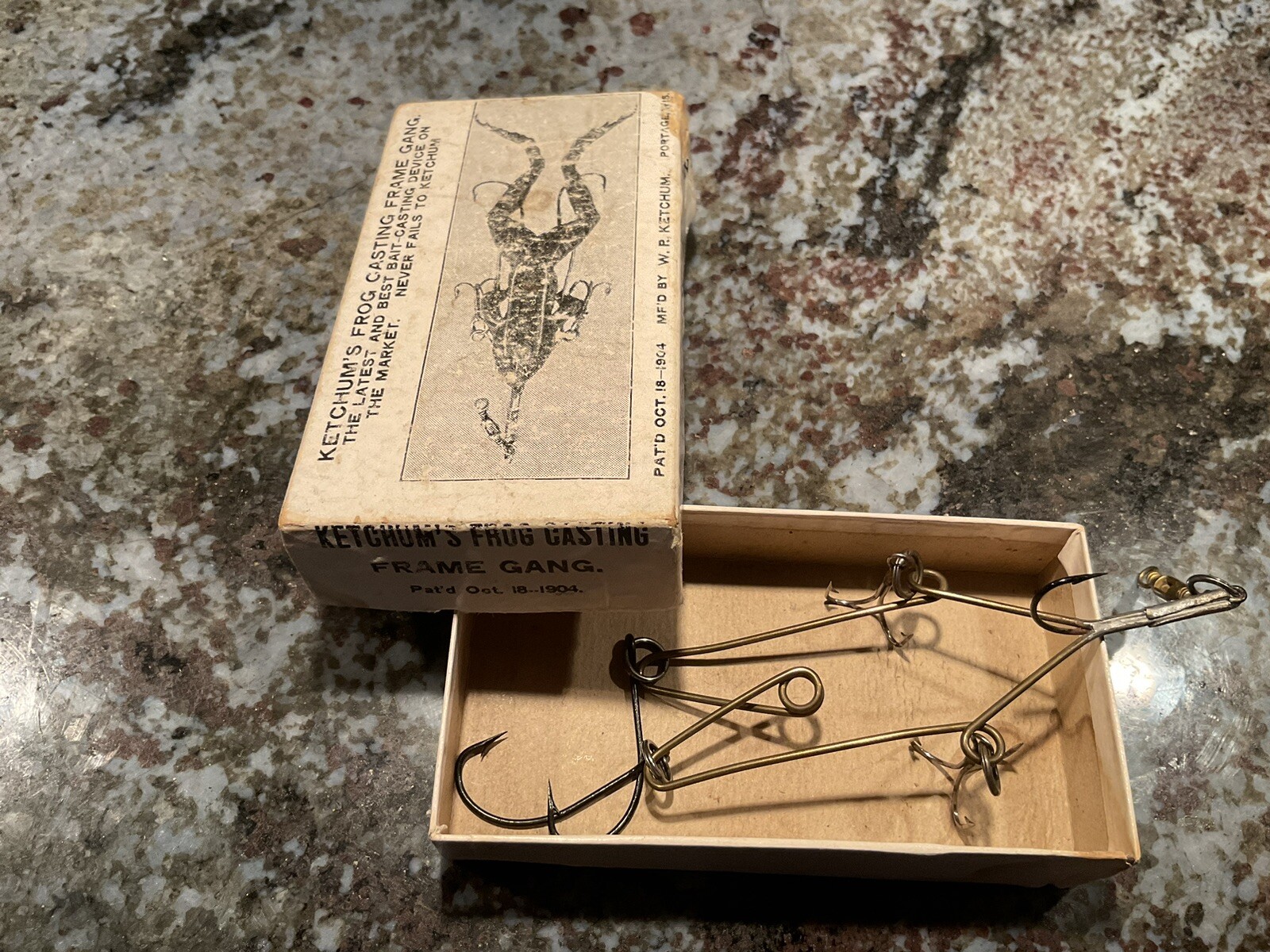 Vintage Ketchum’s Frog Harness Lure Fishing Bait Antique Wisconsin Tackle Box eBay