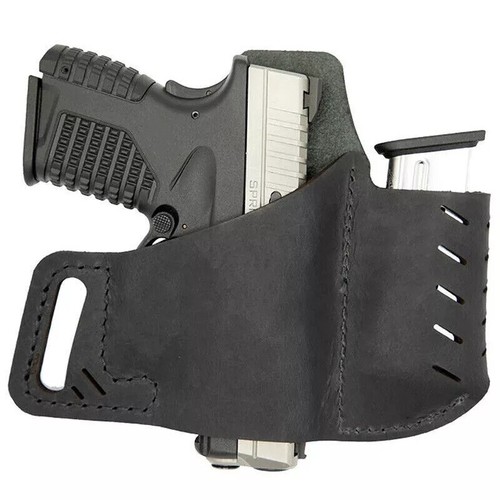 Universal Gun Holster Tactical Concealed Carry Leather Hand Pistol OWB Right - Picture 9 of 14