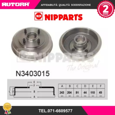 N3403015 Rear Brake Drum Pair (NIPPARTS)