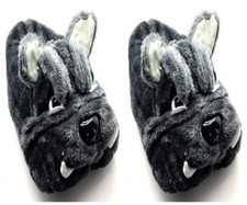 Bulldog Cozy Plush Slippers kids adult one size fits all Soft Comfy Novelty