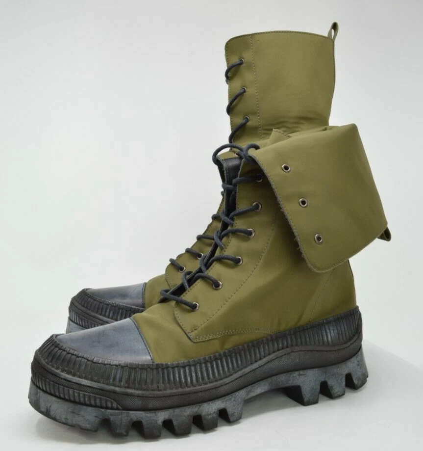 Khaki lace deals up boots