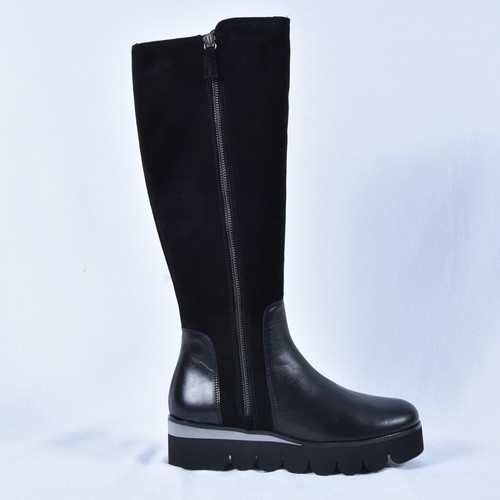Gadea Damen Schuhe Stiefel Elegant Stiefeletten Boots Neu Schwarz Leder 39 - Picture 2 of 6