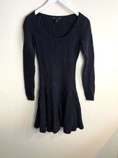 Victoria’s Secret Women’s Black Knit Mini Sweater Dress Y2K Drop Waist Size Sm