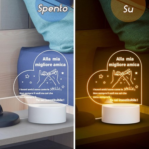 HooJtny Regalo Amica Compleanno, Idee Regalo Amica Speciale Originale, Luce nott - Foto 5 di 7