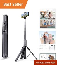 68" Phone Tripod Selfie Stick - Lightweight, Adjustable with Remote Control