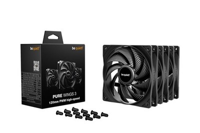 Be Quiet Gehäuselüfter Pure Wings 3 3-Pack 120mm PWM HighSpeed schwarz