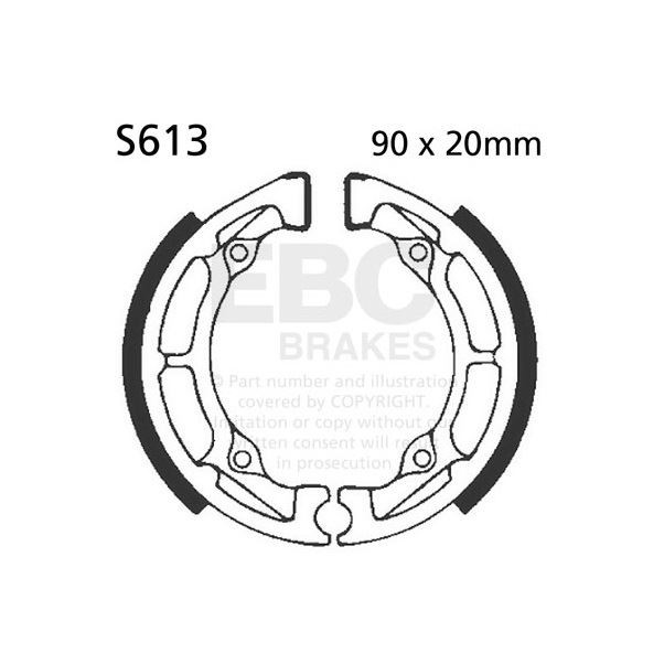 EBC Brake Shoe Set (5) Rear Left for Suzuki CS 50 D Roadie 1983 - 1984