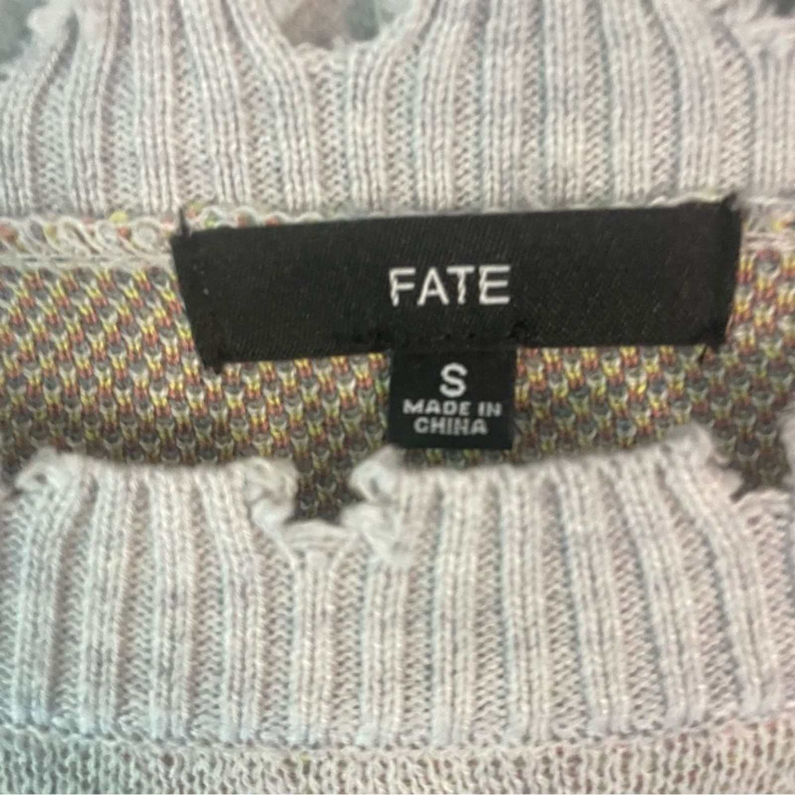 FATE multicolor, distressed pullover gray Lightni… - image 5
