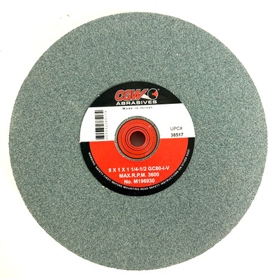 8'' X 1'' X 1-1/4'' WITH BUSHINGS 80I GREEN BENCH WHEEL SILICON CARBIDE CGW 38517