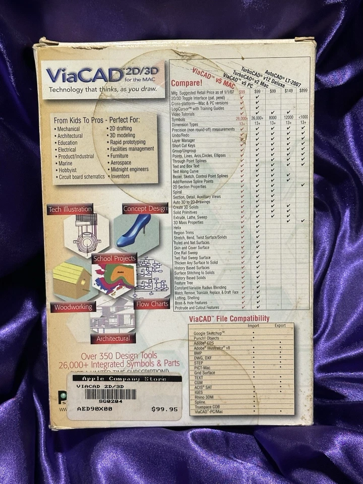 ViaCAD 2D / 3D Powerful and Robust CAD Design Windows MAC DVD-ROM  - Image 2 of 4