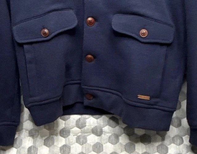 Cárdigan suéter Ted Baker London Shall para hombre 3 (mediano) en azul Foto 4 de 4