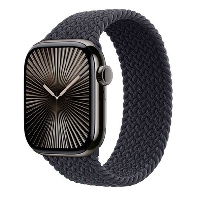Geflochtenes Solo Loop für  Apple Watch | 38/40/41/42 mm - Größe 1 - Midnight