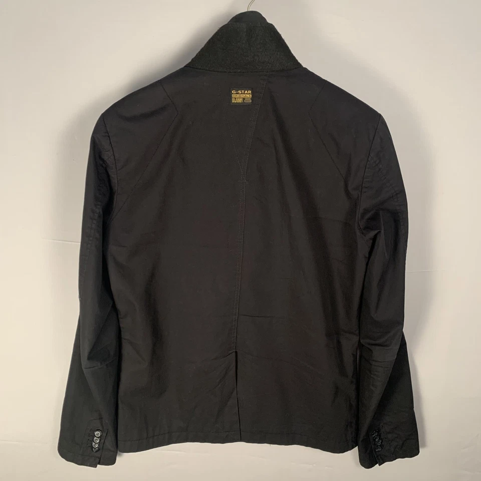 GSTAR Outdoor Jacket Mens Military Style Blazer Cotton Blend Gray Med Slim Fit - Image 3 of 4