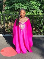 Georgette Long SALE Dubai Kids Stylish Kaftan Pink Wedding Dress Party Moroccan