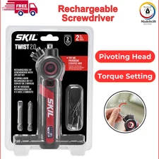 SKIL Twist 2.0 Rechargeable 4V Screwdriver With Pivoting Head, Torque Setting
