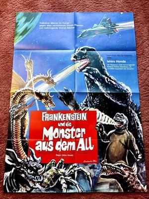Frankenstein und die Monster aus dem All Kinoplakat Poster A1, Godzilla, Honda
