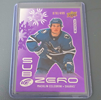 Macklin Celebrini 2024-25 Upper Deck ICE Sub Zero Rookies Sharks #SZ-CE RC /499
