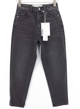 RICHMOND Bloom Women's Jeans W26 Mom Fit High Waist Washed Black Denim Logo *