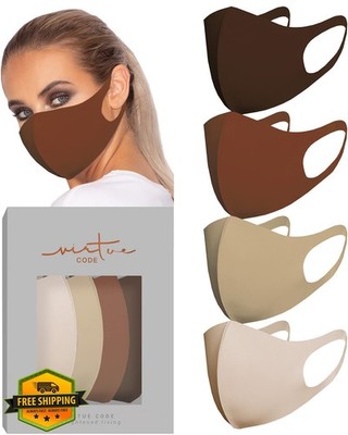 Virtue Code Second Skin Face Mask Pack 4 Washable Fabric