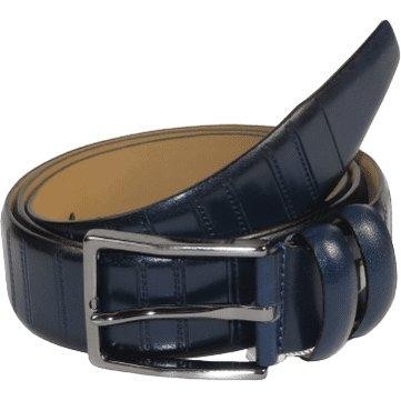 Men Classic Genuine Soft Leather Belt PIERO ROSSI Turkey Navy Blue line 7990₽