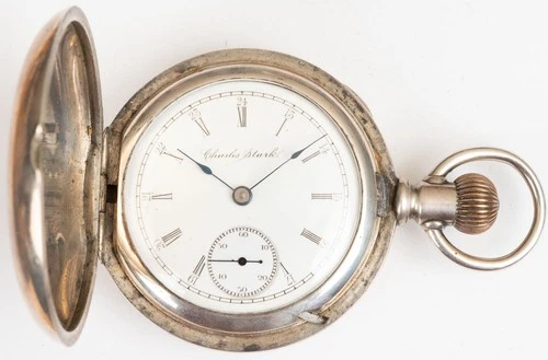 Antique Illinois Private Label 18s Pocket Watch Heavy Coin Silver Case!