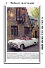 1964 Lincoln Continental Convertible - 11x17 Poster Art Print 1964 Lincoln Continental Convertible - 11x17 Poster Art Print