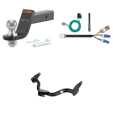 CURT Tow Package 2in Trailer Hitch, Wiring, #45056 Ball Mount Pin & Clip, 13514