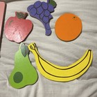 Judy/Instructo Vintage 1975 Wooden Fruits Tray Puzzle Board w/ 5 Pieces — photo 2