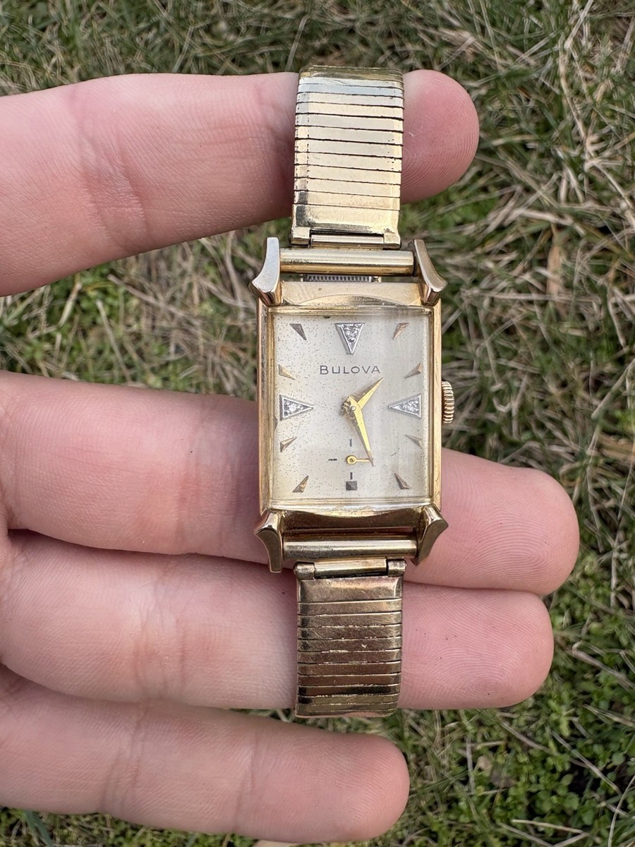 Vintage Bulova Tank Watch – 10K Gold Filled Case – 1958 – Art Deco