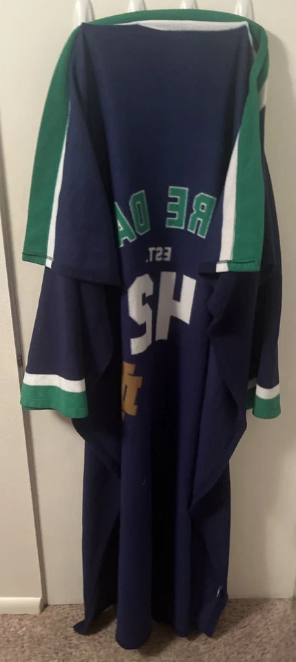 Notre Dame Collegiate Snuggie Fleece Blanket With Sleeves Adult One Size NCAA - Image 4 of 4