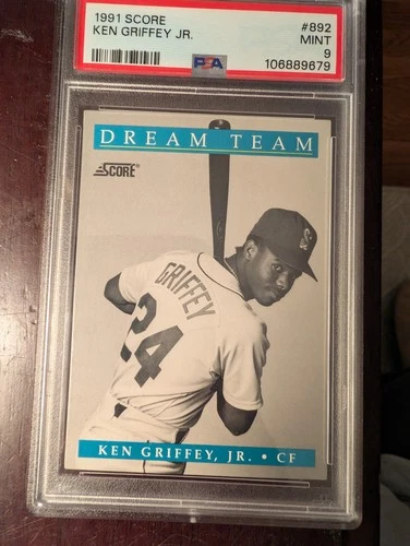 KEN GRIFFEY JR.~1991 SCORE DREAM TEAM PSA 9 Mint BASEBALL CARD #892