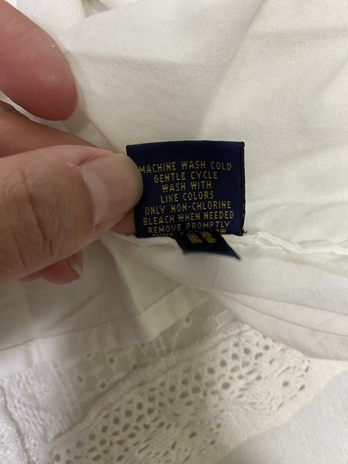 Ralph Lauren White patchwork Eyelet Spaghetti Str… - image 8