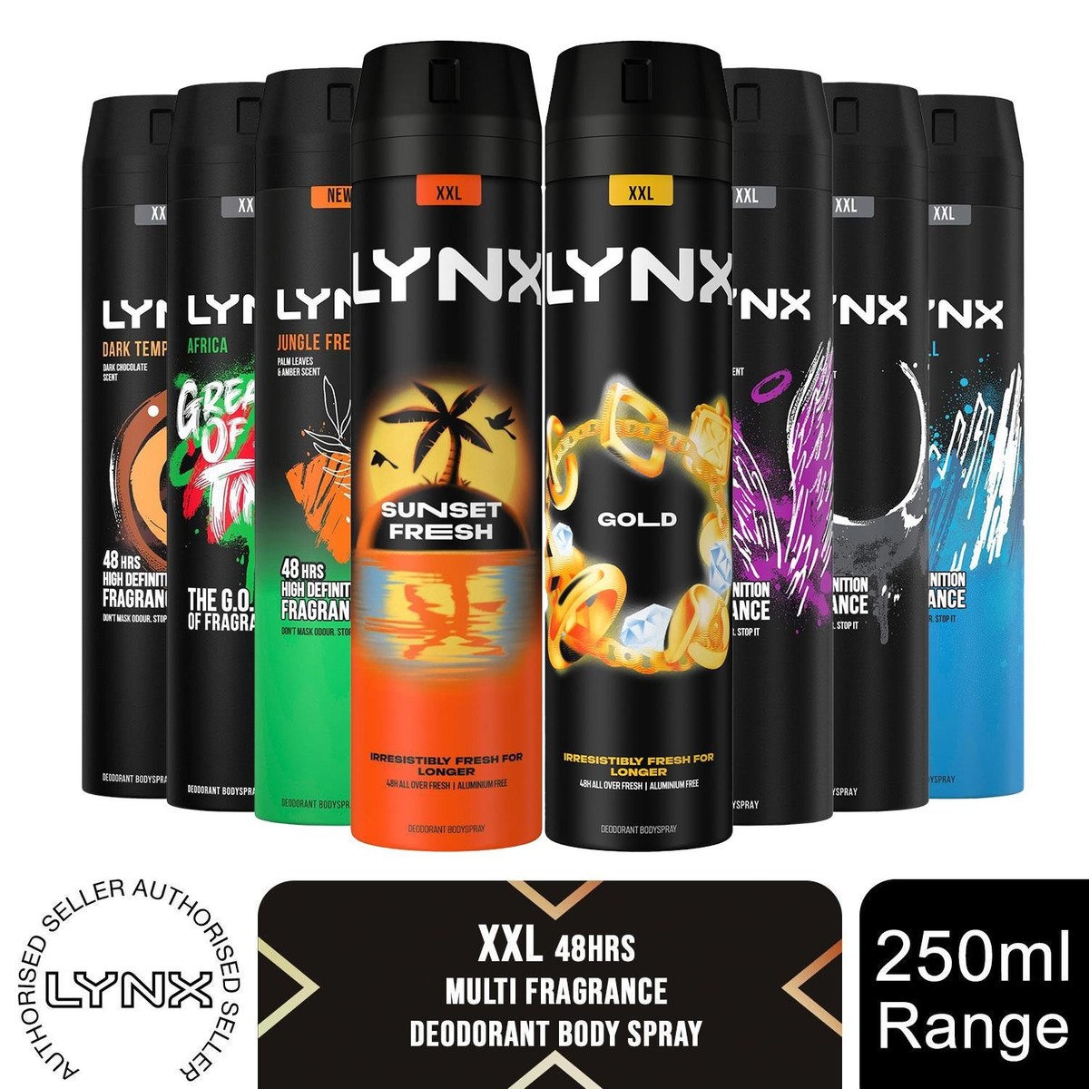 Lynx XXL Body Spray 48-Hour High Definition Fragrance Deodorant