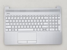 New HP 15-DW 15-DW0081WM TOP COVER NATURAL SILVER WITH KEYBOARD L52023-001