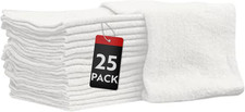 Auto Mechanic Shop Towels 25 Pack Bulk Shop Rags 100 Cotton Size 14"X14" Commer