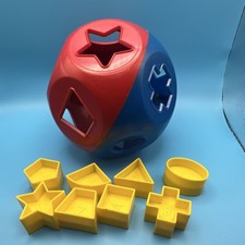 Tupperware Shape-O-Ball Shape Sorter Toy Vintage Nostalgia 8 Shapes