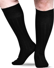 Highland Scottish Wool Blend Kilt Hose for Men Ribbed Socks for USA Shoe Sizes
