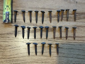25 Vintage Railroad Nails for Train Track - Various Year Numbers