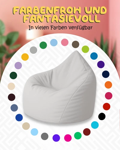 PatchHome Sitzsack XL- Jumbo Sitzkissen Bodenkissen Kinder und Erwachsene - Bild 21 von 203