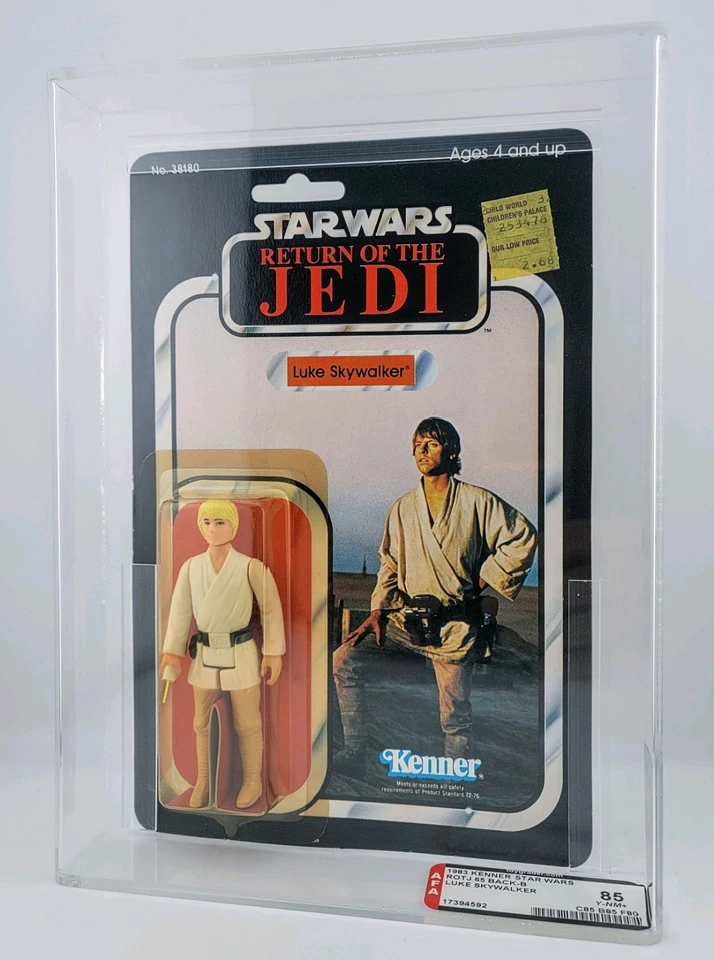 AFA 85 Star Wars LUKE SKYWALKER FARMBOY ROTJ 65 BACK Vintage Kenner MOC SEALED! - Image 2 of 4