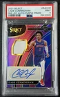 CADE CUNNINGHAM PSA 9 2021 PANINI SELECT ROOKIE JERSEY AUTO PURPLE PRIZM 55/99