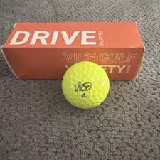 Vice Drive Yellow Golf Balls- New Sleeve 3 balls