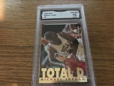 1995 FLEER TOTAL D #3 MICHAEL JORDAN BULLS HOF GMA 10 GEM MINT