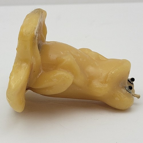 Vintage MCM Wax Frog On Lily Pad Candle Kitsch Kitschy Toad Yellow Bohemian Frog - Picture 9 of 11