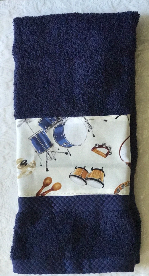 Banda Instrumentos musicales toalla de mano - acento hecho a mano - profesor o música regalo importante Foto 3 de 3